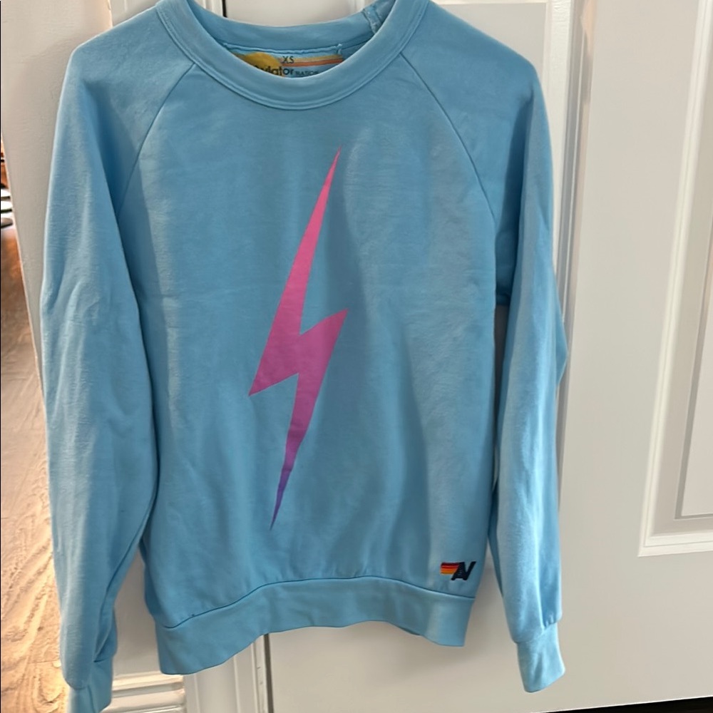 Aviator Nation Blue Lightning Bolt Sweatshirt